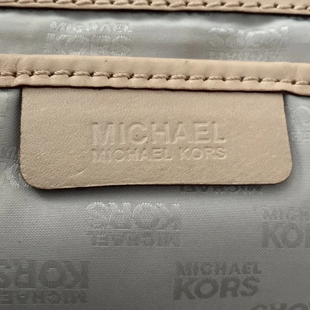 Michael Kors Off White Pebble Leather Tote Bag